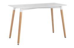 Hygena Charlie 120cm Dining Table - Solid Beech/White.